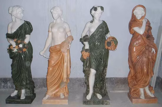 Garden Marble Gazebo with Carving Sculptue