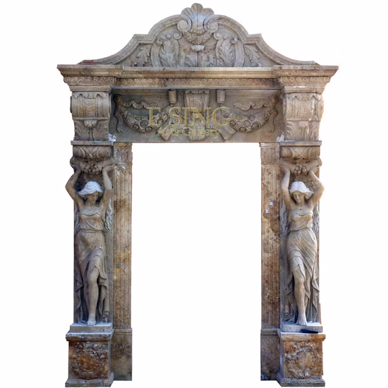 Carved Western Design Marble Door Surround Stone Door Surround