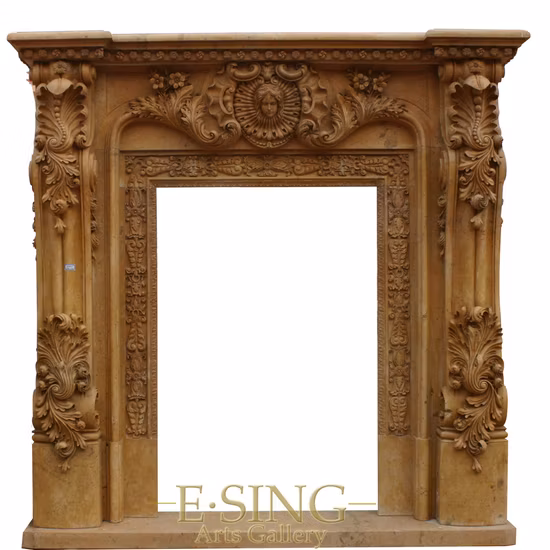 Decorative Marble Door Surround with Flower